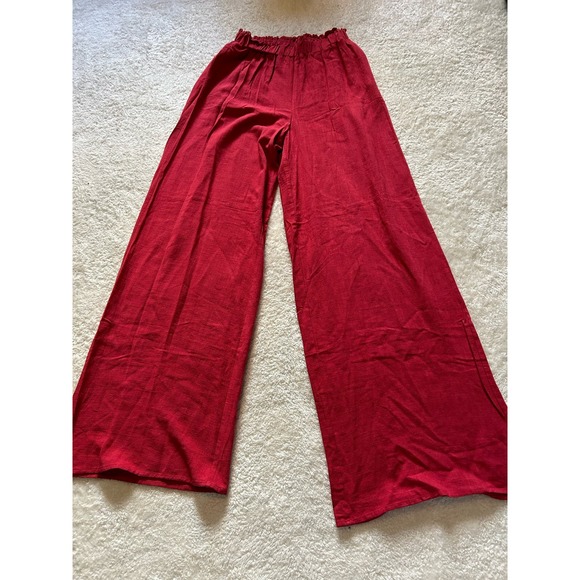 NWOT JLUXLABEL Womens Red More Love Linen Size‎ Small - Picture 2 of 5